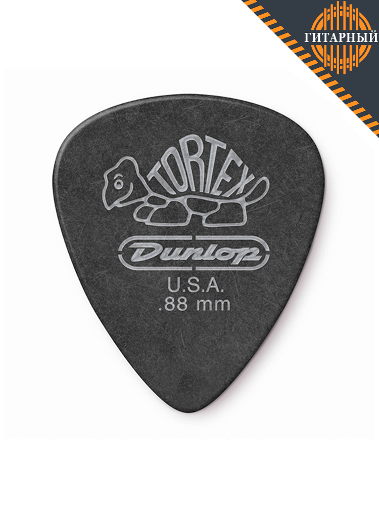 Dunlop 488R.88 Tortex Pitch Black Standard — Медиатор, толщина 0,88мм