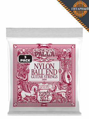 ERNIE BALL 3409 Ernesto Palla Black & Gold Ball End Nylon — Струны (3 комплекта) для классической гитары