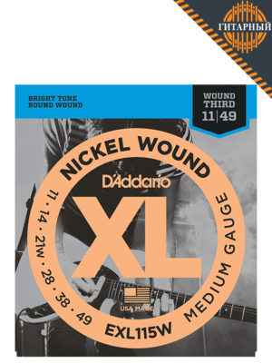 D’Addario EXL115W XL Blues/Jazz 11-49 — Струны электрогитары