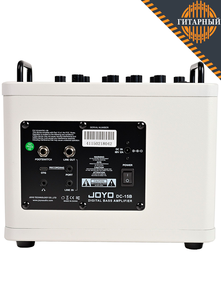Joyo DC-15B 15Вт портативный универсальный — Комбоусилитель акустической, электрогитары и бас-гитары (задняя сторона)