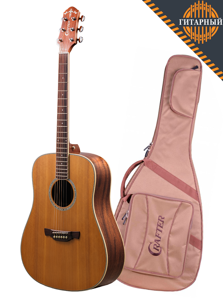 Crafter D-7/NC VVS — Акустическая гитара с чехлом (основной ракурс)