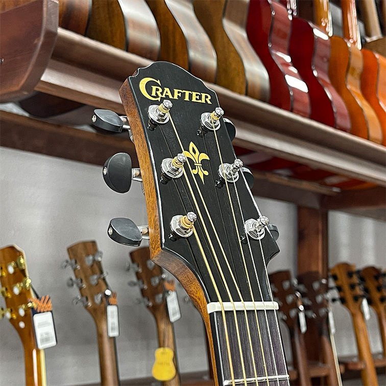 Crafter HD-250CE/N — Электро-акустическая гитара (фото головы грифа)