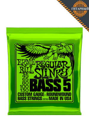 Ernie Ball 2836 NcklWnd 45-130 — Струны 5-стр бас-гитары (основной ракурс)