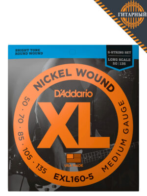 EXL160-5 XL NcklWnd 50-135 — Струны 5-струнной бас-гитары