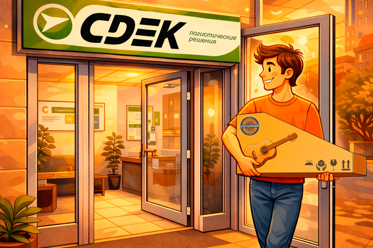 Доставка гитар и струн с помощью CDEK