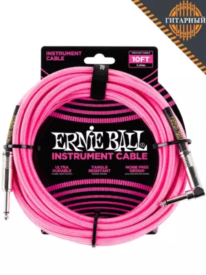 Ernie Ball 6078 3м 6.35 моно розовый — Кабель инструментальный